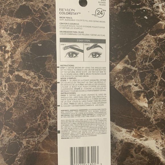 Revlon ColorStay Waterproof Longwearing Eyebrow Pencil, 205 Blonde - 2 PACK - Picture 2 of 2